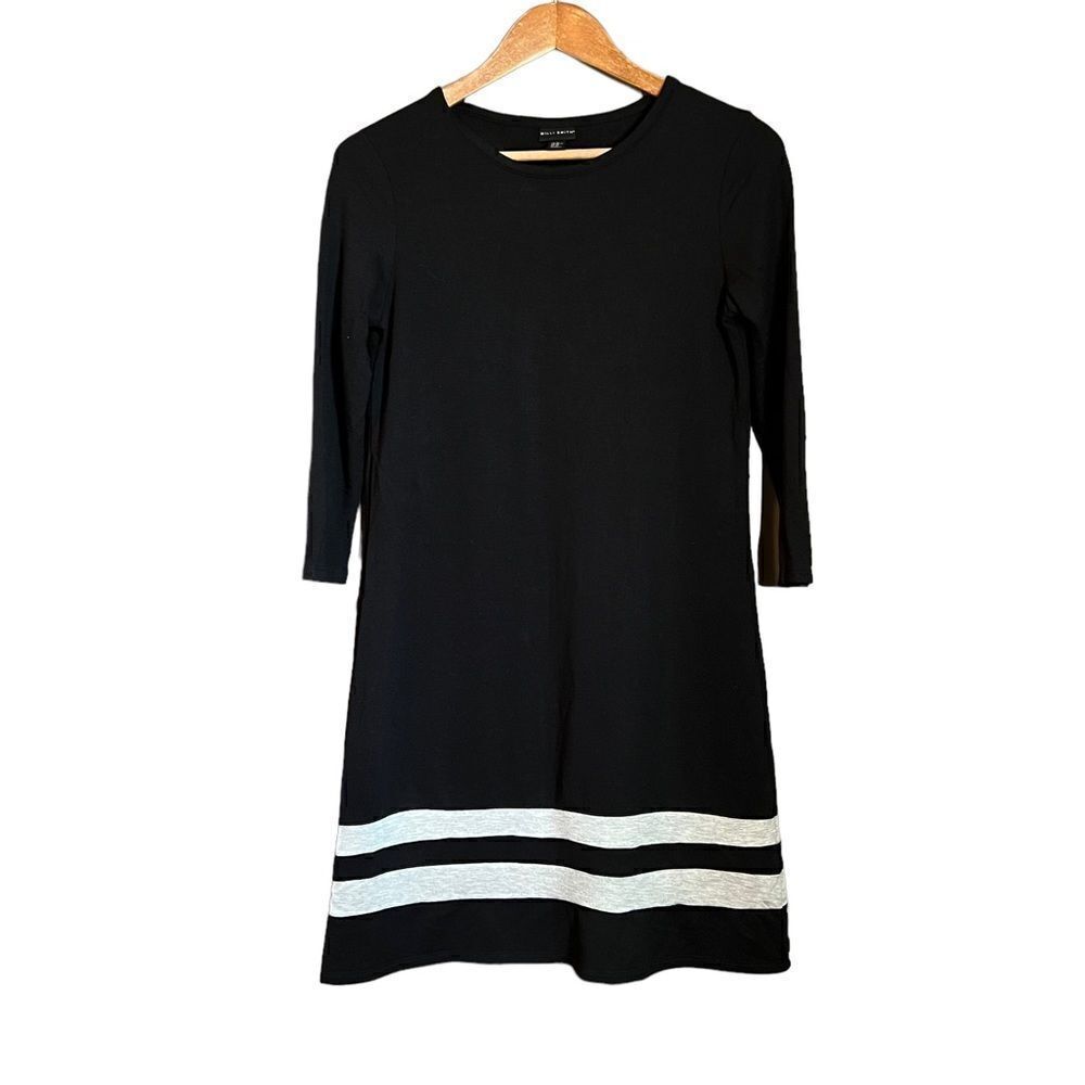 Willi Smith black 3/4 sleeve lounge dress. Size xs